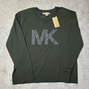 NWT* Michael Kors Women’s Sweater Crystal studded MK Logo